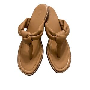 Tan Knotted Thong Sandals 9.5 J. Crew Factory Caramel Color